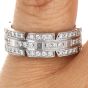 Cartier Diamond Maillon Panthere 18K White Gold Open Link Ladies Band Ring