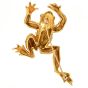Vintage Kurt Wayne Emerald 18K Yellow Gold Frog Brooch Pin