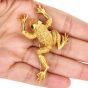 Vintage Kurt Wayne Emerald 18K Yellow Gold Frog Brooch Pin