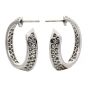 Oscar Heyman  Diamond Platinum Inside Outside Hoop Earrings 