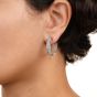 Oscar Heyman  Diamond Platinum Inside Outside Hoop Earrings 