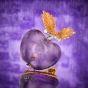 Vintage Buccellati Cabochon Amethyst 18K Two-Tone Gold Apple Brooch Pin