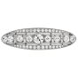  Antique Deco 6.55cts  Old European Diamond Platinum Filigree Brooch Bar Pin