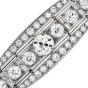  Antique Deco 6.55cts  Old European Diamond Platinum Filigree Brooch Bar Pin