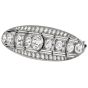  Antique Deco 6.55cts  Old European Diamond Platinum Filigree Brooch Bar Pin