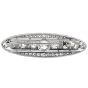  Antique Deco 6.55cts  Old European Diamond Platinum Filigree Brooch Bar Pin