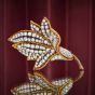 Vintage 9.80cts Diamond Flower 18k Gold  Platinum Brooch Pin