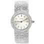 Piaget Double Row  Diamond silver Dial 18K Gold Ladies Watch