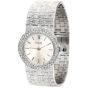 Piaget Double Row  Diamond silver Dial 18K Gold Ladies Watch