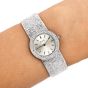 Piaget Double Row  Diamond silver Dial 18K Gold Ladies Watch