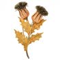 Buccellati Vintage Large Thistle Flower 18K Gold  Silver Morning Brooch Pin