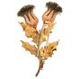 Buccellati Vintage Large Thistle Flower 18K Gold  Silver Morning Brooch Pin