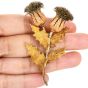Buccellati Vintage Large Thistle Flower 18K Gold  Silver Morning rooch Pin
