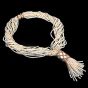 Casa Reale Diamond Pearl Mother of Pearl 18K Gold Multi Strand Large Lariat Necklace