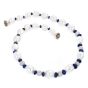 High Lustrous Pearl 5cts Diamond balls sapphire bead Gold Necklace