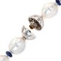 High Lustrous Pearl 5cts Diamond balls sapphire bead Gold Necklace