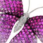 Estate Butterfly Pink Sapphire 18K Gold Pink Brooch Pin pendant