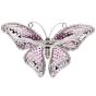 Estate Butterfly Pink Sapphire 18K Gold Pink Brooch Pin pendant