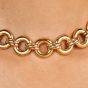 Cartier Trinity 18k Gold Circular Link Choker Necklace l Dover Jewelry Store Miami