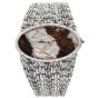 Vintage Corum 18K White Gold Oval Cow Two Tone Dial Ladies Wristwatch