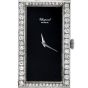 Chopard Diamond Onyx 18K White Gold Rectangular Vintage Winding  Ladies Watch
