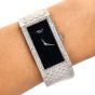 Chopard Diamond Onyx 18K White Gold Rectangular Vintage Winding  Ladies Watch