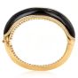 Roberto Coin Tiger's Eye Diamond 18K Yellow Gold Large Bangle Bracelet