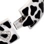 Roberto Coin Diamond Black Onyx 18K White Gold Bangle Bracelet