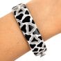 Roberto Coin Diamond Black Onyx 18K White Gold Bangle Bracelet