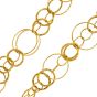Spritzer & Fuhrmann 18K Yellow Gold  31" Long Multi Hoop Round Link Chain Necklace 