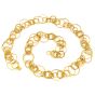 Spritzer & Fuhrmann 18K Yellow Gold  31" Long Multi Hoop Round Link Chain Necklace 