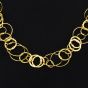 Spritzer & Fuhrmann 18K Yellow Gold  31" Long Multi Hoop Round Link Chain Necklace