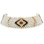 Cartier Citrine Pearl Diamond 18K Yellow Gold Choker Cuff Necklace