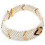 Cartier Citrine Pearl Diamond 18K Yellow Gold Choker Cuff Necklace