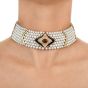 Cartier Citrine Pearl Diamond 18K Yellow Gold Choker Cuff Necklace