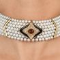 Cartier Citrine Pearl Diamond 18K Yellow Gold Choker Cuff Necklace