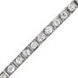 Antique Art Deco  Diamond Platinum Classic Tennis Line Bracelet 