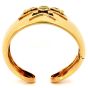 Verdura Maltese Cross Diamond Gemstones 18K Yellow Gold Enamel Bangle Bracelet