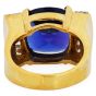 GIA Cushion Tanzanite 15.01cts Diamond 18K Gold Cocktail Ring |Dover Jewelry|