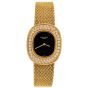 Vintage Patek Phillipe Ellipse Diamond Onyx Dial 18K Yellow Gold Manual Winding Lady Watch