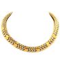 Bvlgari Spiga Bulgari 18K Two Tone Gold Chevron Link Choker Necklace