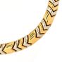 Bvlgari Spiga Bulgari 18K Two Tone Gold Chevron Link Choker Necklace