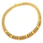 Bvlgari Spiga Bulgari 18K Two Tone Gold Chevron Link Choker Necklace