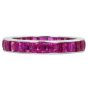 Modern Ruby 18K White Gold Stackable Eternity Band Ring