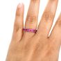 Modern Ruby 18K White Gold Stackable Eternity Band Ring