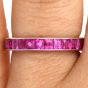 Modern Ruby 18K White Gold Stackable Eternity Band Ring