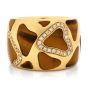 Roberto Coin Diamond Tiger's Eye 18K Yellow Gold Animal Giraffe Band Ring