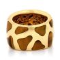 Roberto Coin Diamond Tiger's Eye 18K Yellow Gold Animal Giraffe Band Ring