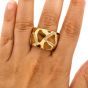 Roberto Coin Diamond Tiger's Eye 18K Yellow Gold Animal Giraffe Band Ring
