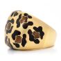 Roberto Coin 18K Yellow Gold Enamel Animallier Leopard Cocktail Ring